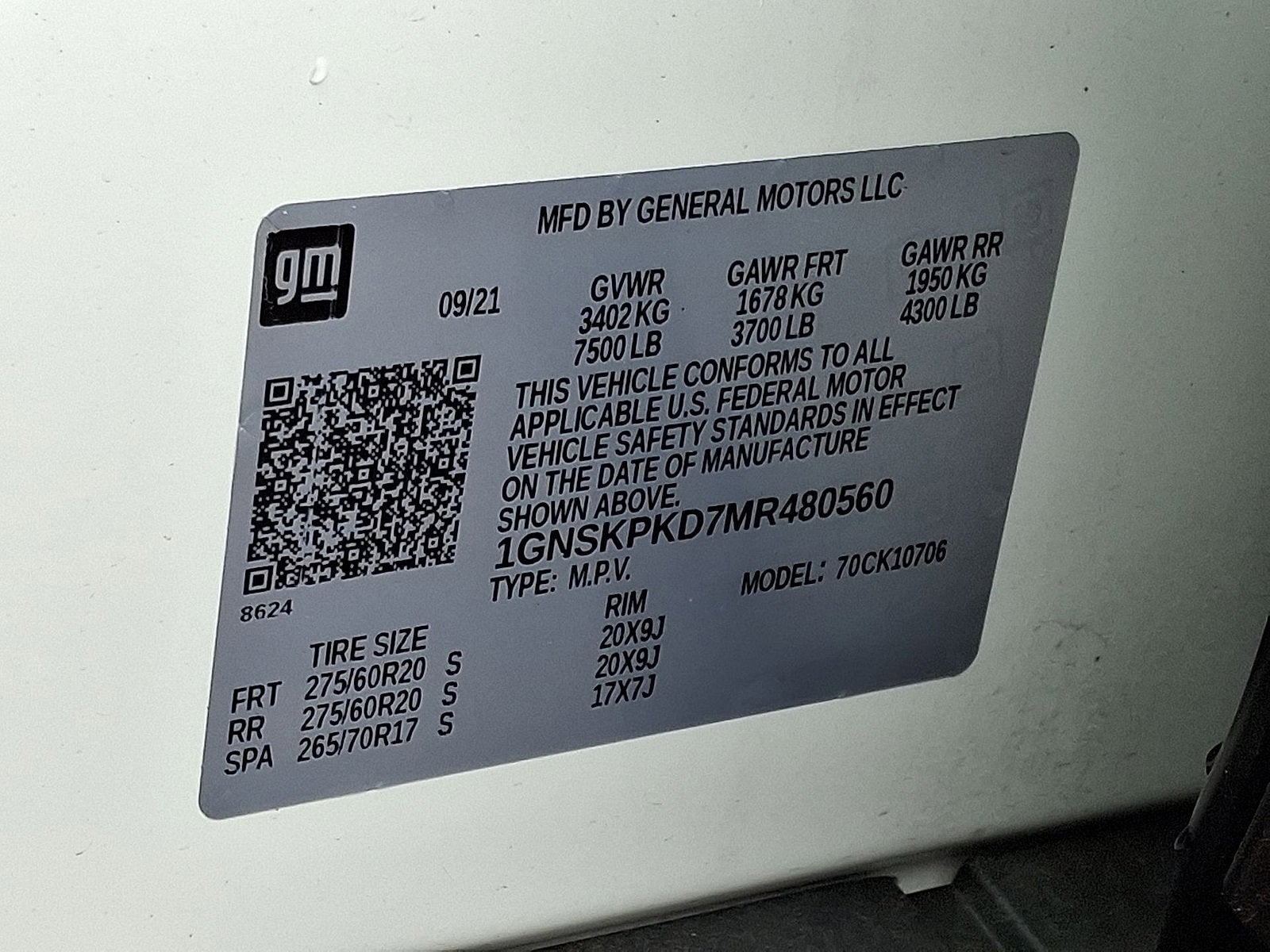 2021 Chevrolet Tahoe Z71