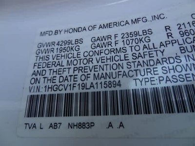 2020 Honda Accord LX 1.5T