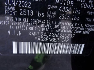 2022 Hyundai Sonata SE