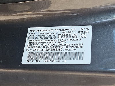 2015 Honda Odyssey Base