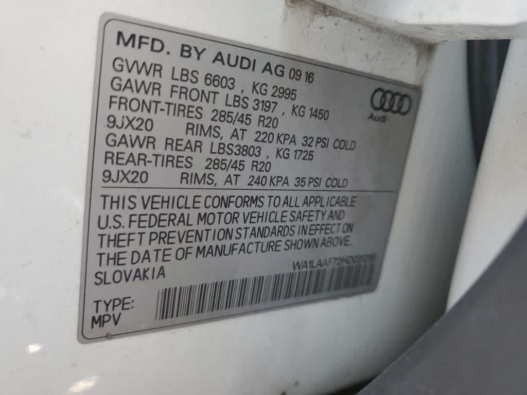 2017 Audi Q7 Premium Plus