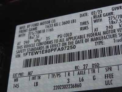 2023 Ford F-150 Tremor