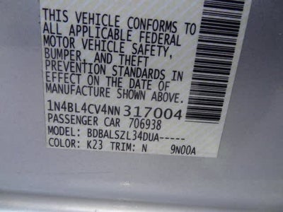 2022 Nissan Altima 2.5 SR