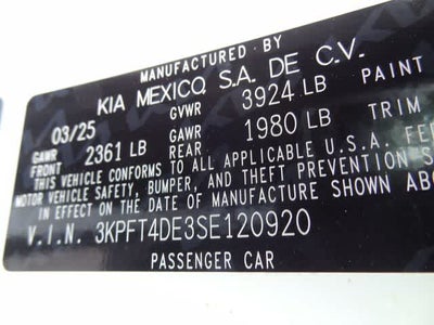 2025 Kia K4 LXS