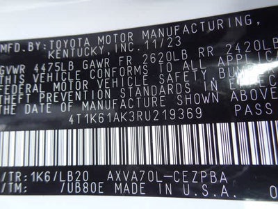 2024 Toyota Camry XSE