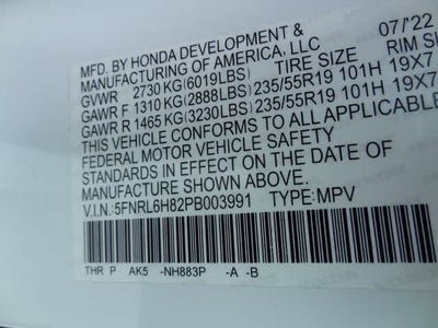 2023 Honda Odyssey Touring