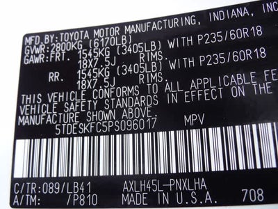 2023 Toyota Sienna Platinum