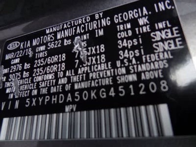 2019 Kia Sorento EX V6