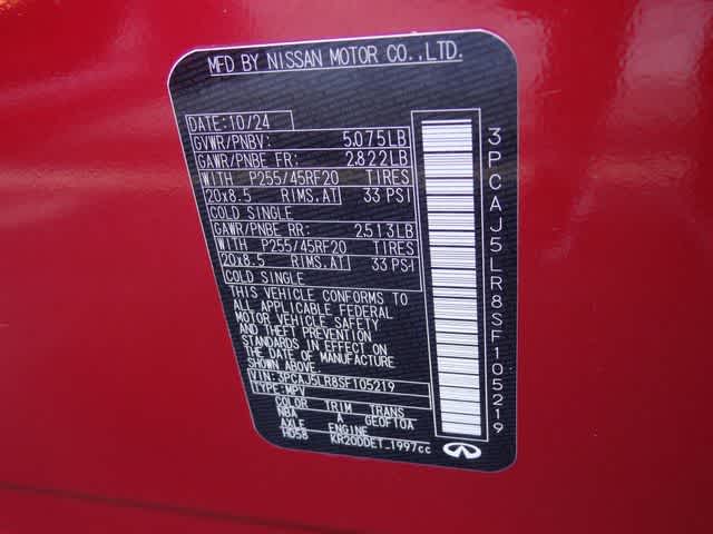 2025 INFINITI QX55 SENSORY