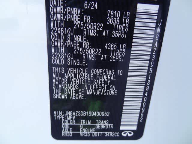 2025 INFINITI QX80 SENSORY