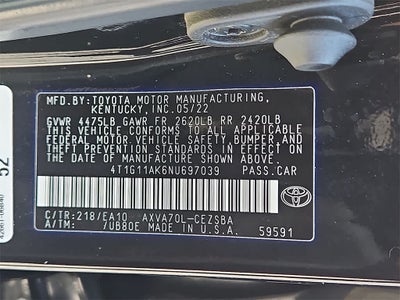 2022 Toyota Camry SE