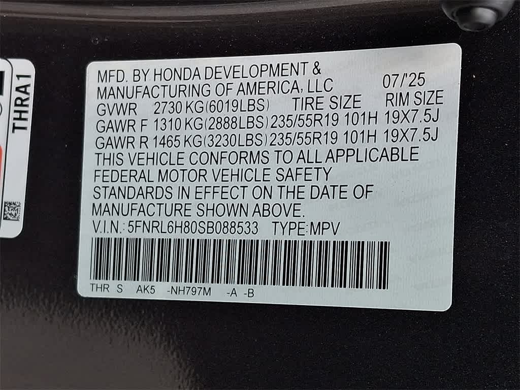 2025 Honda Odyssey Touring