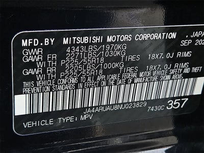 2022 Mitsubishi Outlander Sport ES