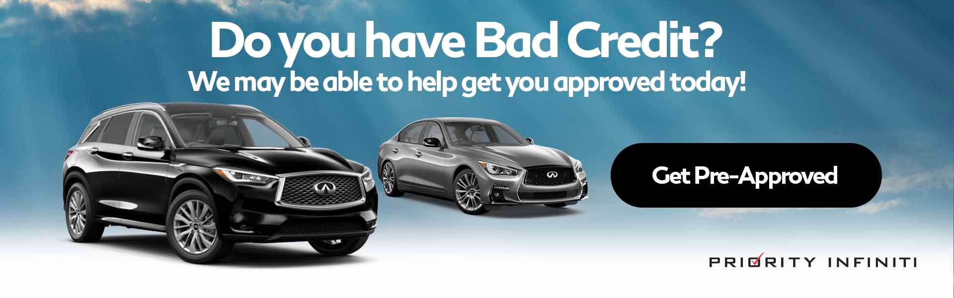 Is Your Credit Less than Perfect? We may be able to help get you approved!